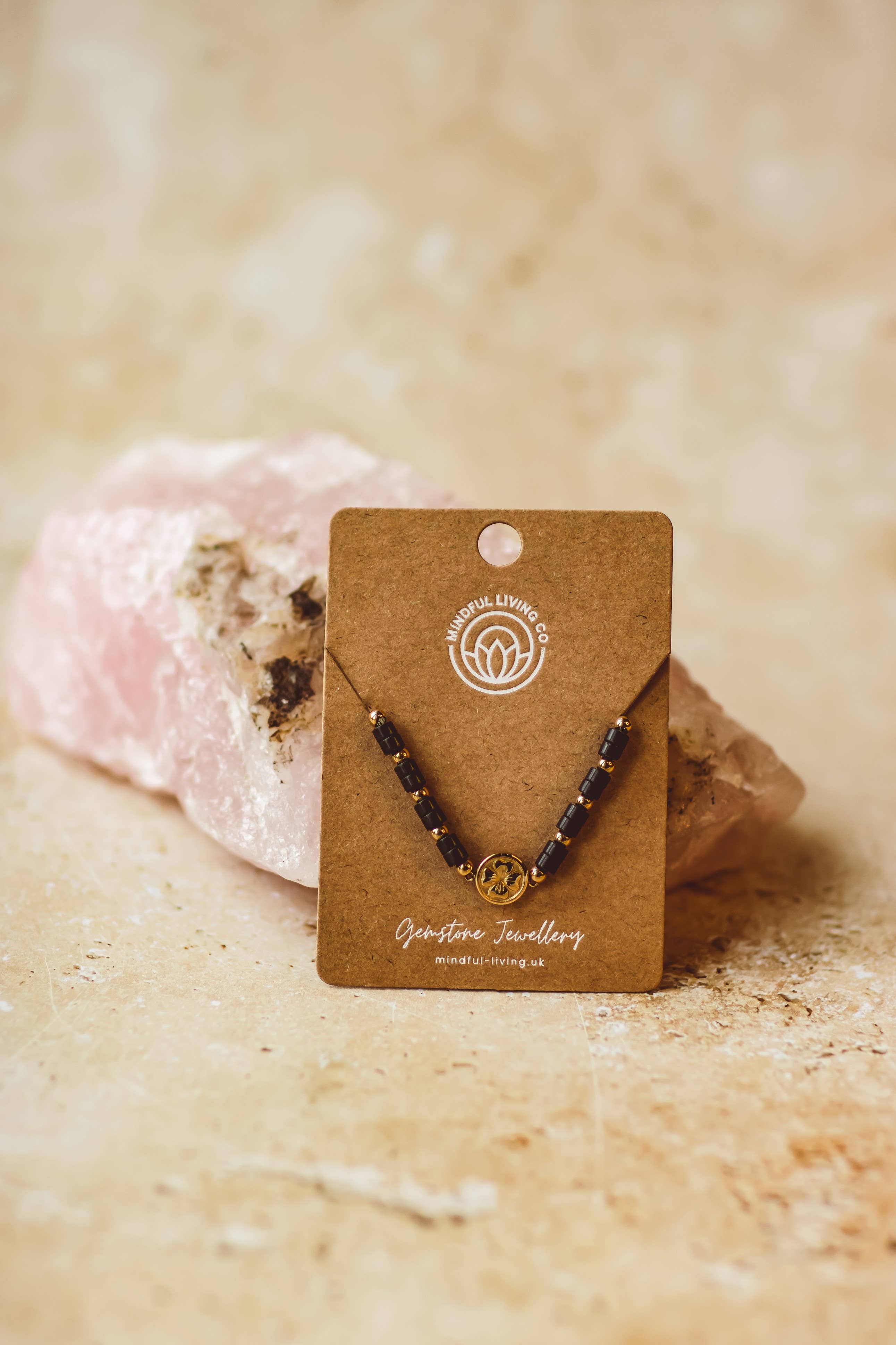 Mindful Living Co. - Wholesale Beaded Bracelet - 18K Gold Plated Elegant Clover Bracelet with Clasp5