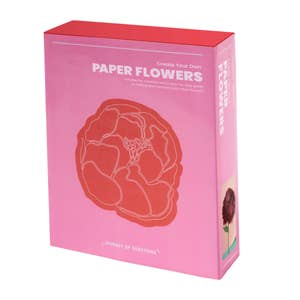 Assorted Pink and Red Paper Flowers DIY Decoration Kit - Pack of 3