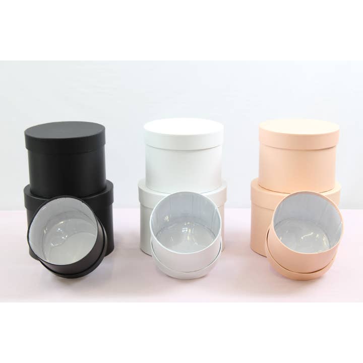 Elegant Design Supply - Wholesale Gift Box - Classic Round Flower Hat Box with Liner Included