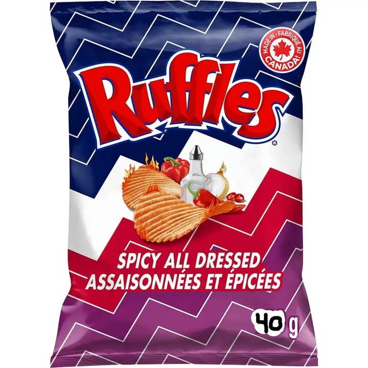 Ruffles Spicy All Dressed 40g - doos 40st voor wholesale door Echo Sales America