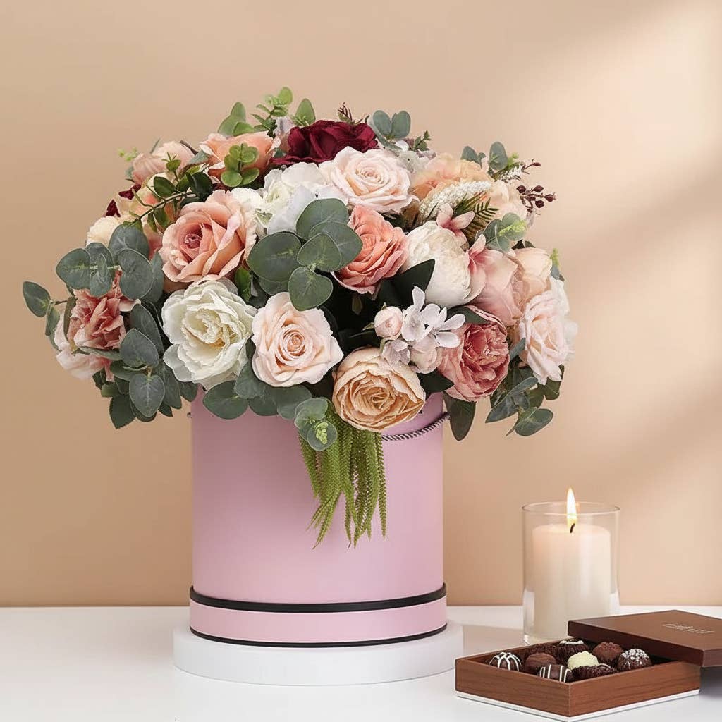 Elegant Design Supply - Wholesale Decorative Box - French Inspired Cylinder Floral Box1