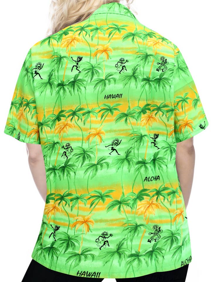 LA LEELA Women's Swim Shirt Blouse Tops Hawaiian Shir 150149 for wholesale by La Leela LLC