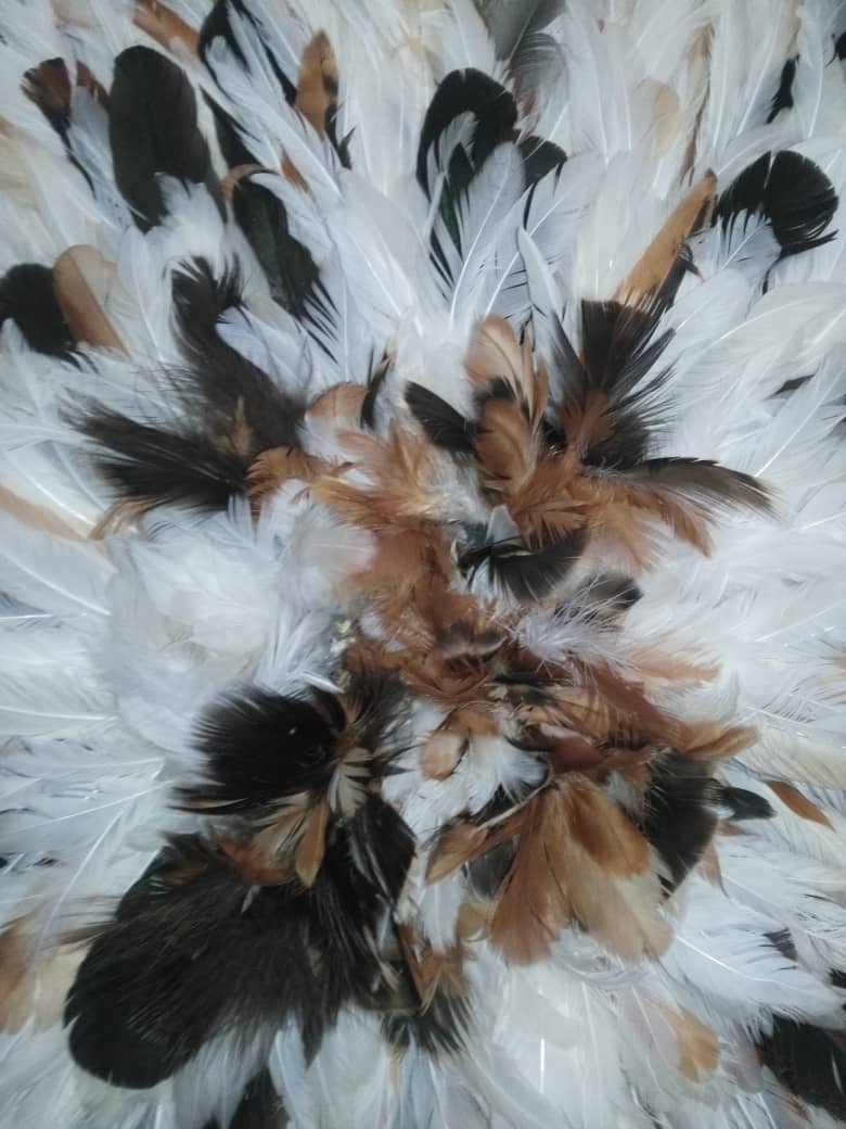 Beige and natural speckled white juju hat for wholesale on Faire4