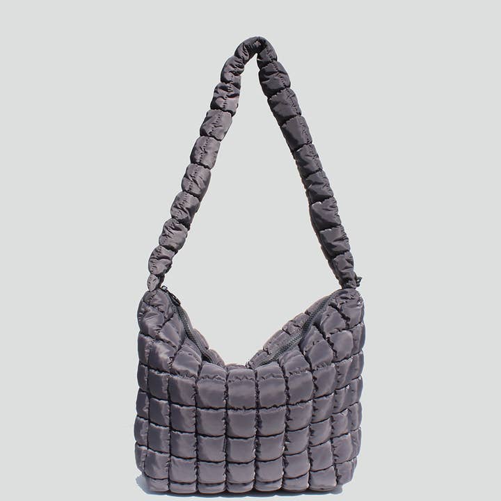 STREET LEVEL - Vente Sac à bandoulière – femme - Sac à bandoulière matelassé Grace Slouchy1
