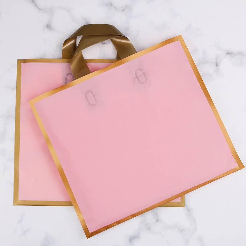 ByHome - Wholesale Gift Bag - 50pcs, 5 colors 12"x3"x10" frosted gold border EVA gift bag 9