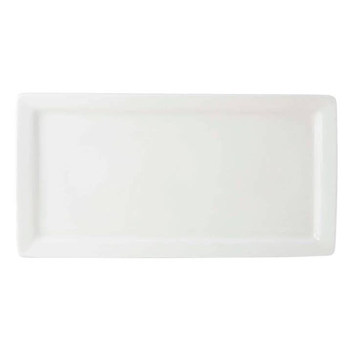 Keramische rechtopstaande plaat met smalle rand, 15,5" voor wholesale door Tuxton Home