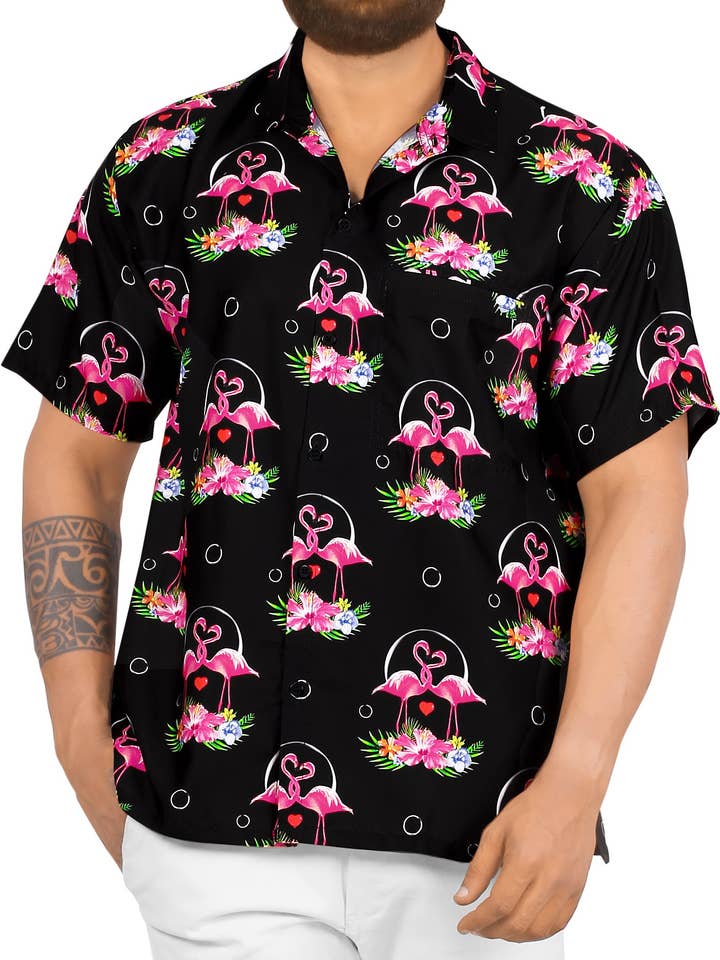HAPPY BAY Men's Holiday Beach Shirts M Valentine Coal for wholesale on Faire0