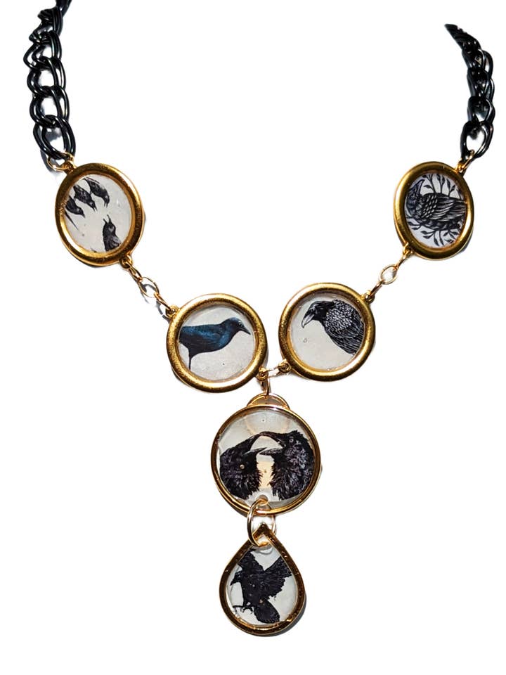 Crow Halloween-Kunstkette Gay Isber Unikat USA Hergestellt 1 von 1 Unisex für den Großhandel von Gay Isber Designs