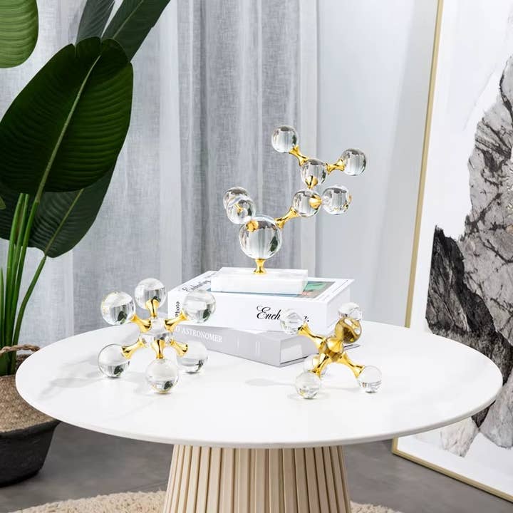 VIGOR - Wholesale Decorative Tabletop Object - Golden Crystal Ball Home Decor for Modern Western House17