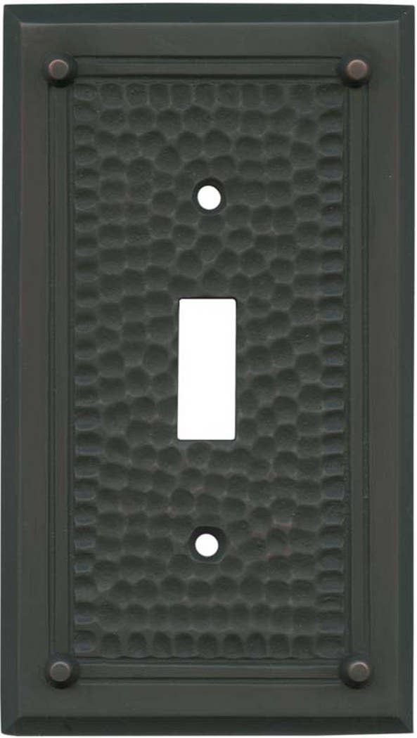Switch Hits - Wholesale Light Switch Cover/Plate - Hammered Nails Oil Rubbed Bronze 1 Toggle Switch Wall Plates0