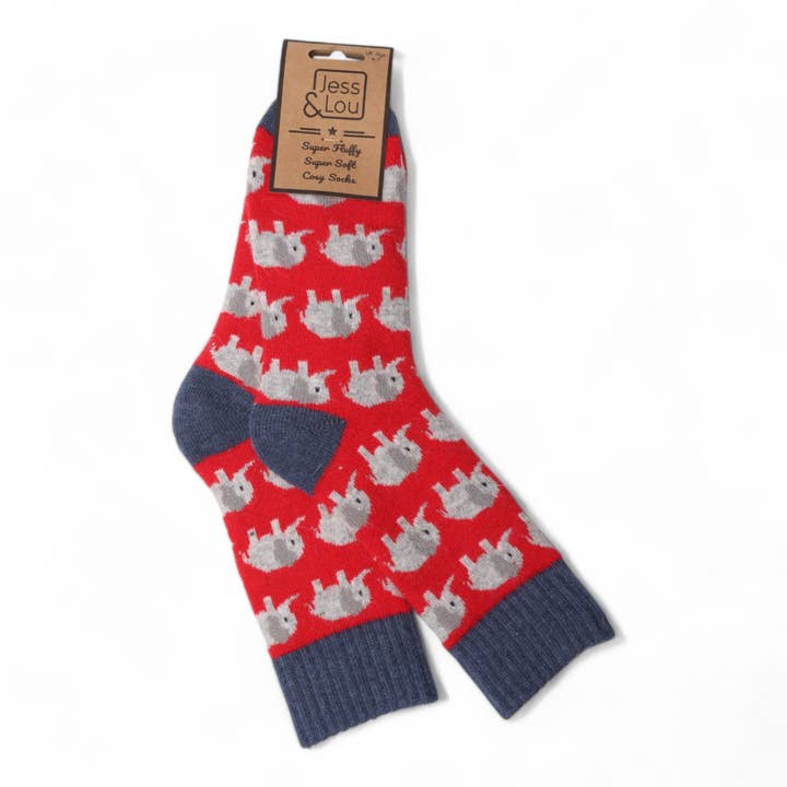 Chaussettes côtelées éléphants pour la vente par Jess & Lou