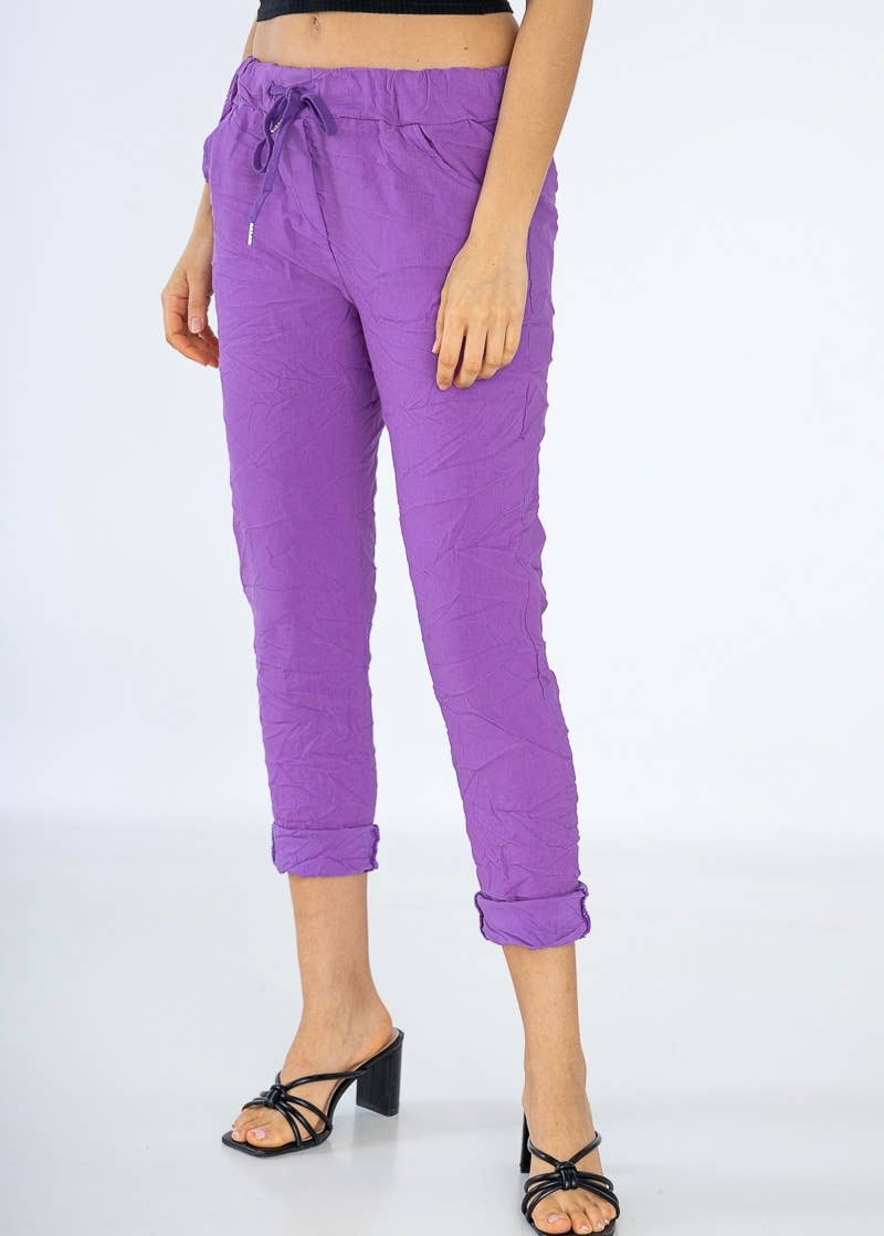 LINEN & COTTON HOUSE – wholesale Pants – Women's – 77312 WRINKLED PANTS WITH LARGE POCKETS31
