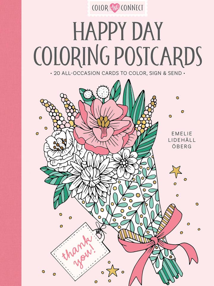 Happy Day Coloring Postcards for wholesale by Better Day Books