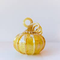 Hand Blown Pumpkin for wholesale by Melt Glass Studios
