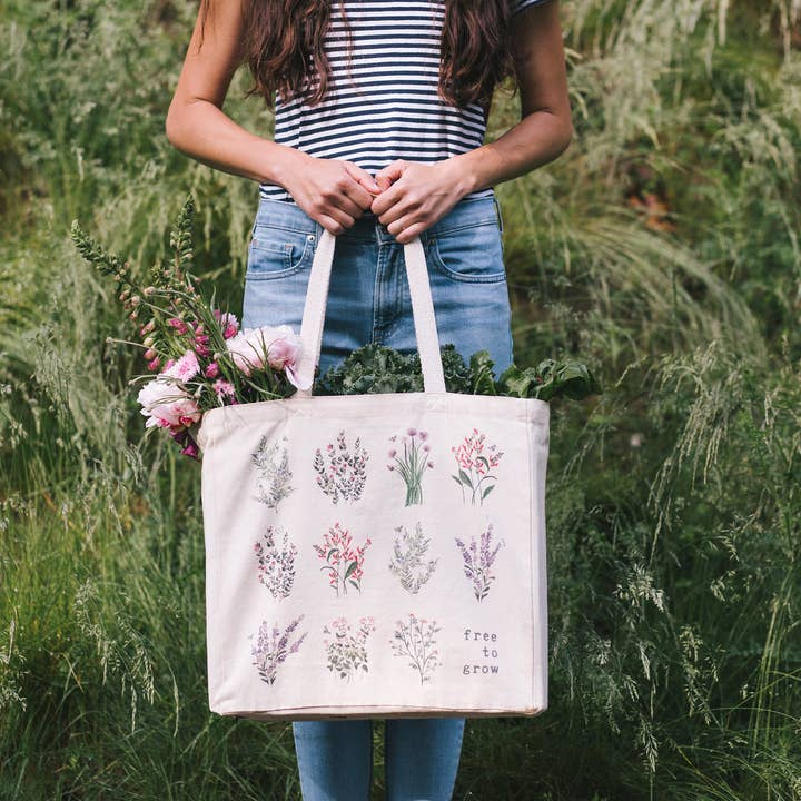 The Tote Project - Wholesale Tote Bag - Women's - Free to Grow (Herb Edition) Tote Bag4