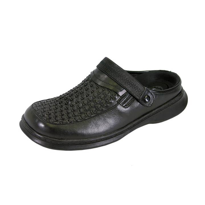 24 HOUR COMFORT Marcy Women's Wide Width Leather Clogs for wholesale by FazPaz