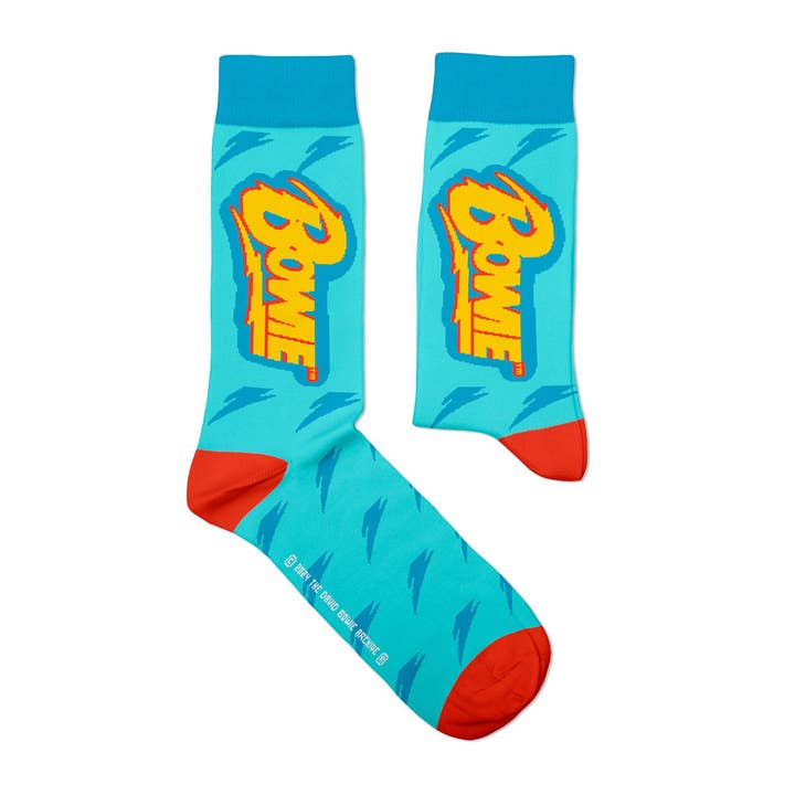 Sock Affairs - Wholesale Socks - Unisex - David Bowie Lightning Blue Socks2