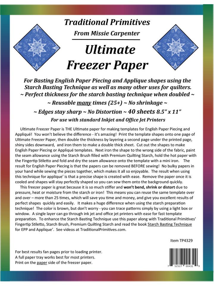 Papel para congelador Ultimate para venta al por mayor de Traditional Primitives