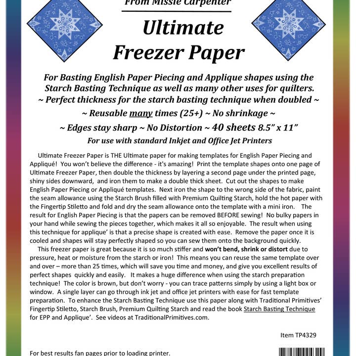 Traditional Primitives - Wholesale Craft Tool - Ultimate Freezer Paper0