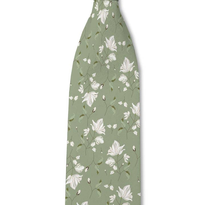 Jade – Light Jade Green Floral Tie for wholesale by Tough Apparel