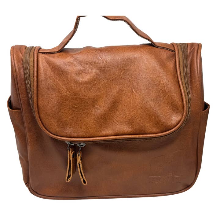 Borsa da toilette da uomo in finta pelle GENTS – Kit da viaggio Dopp per la vendita all'ingrosso da parte di GENTS FINE GROOMING PRODUCTS