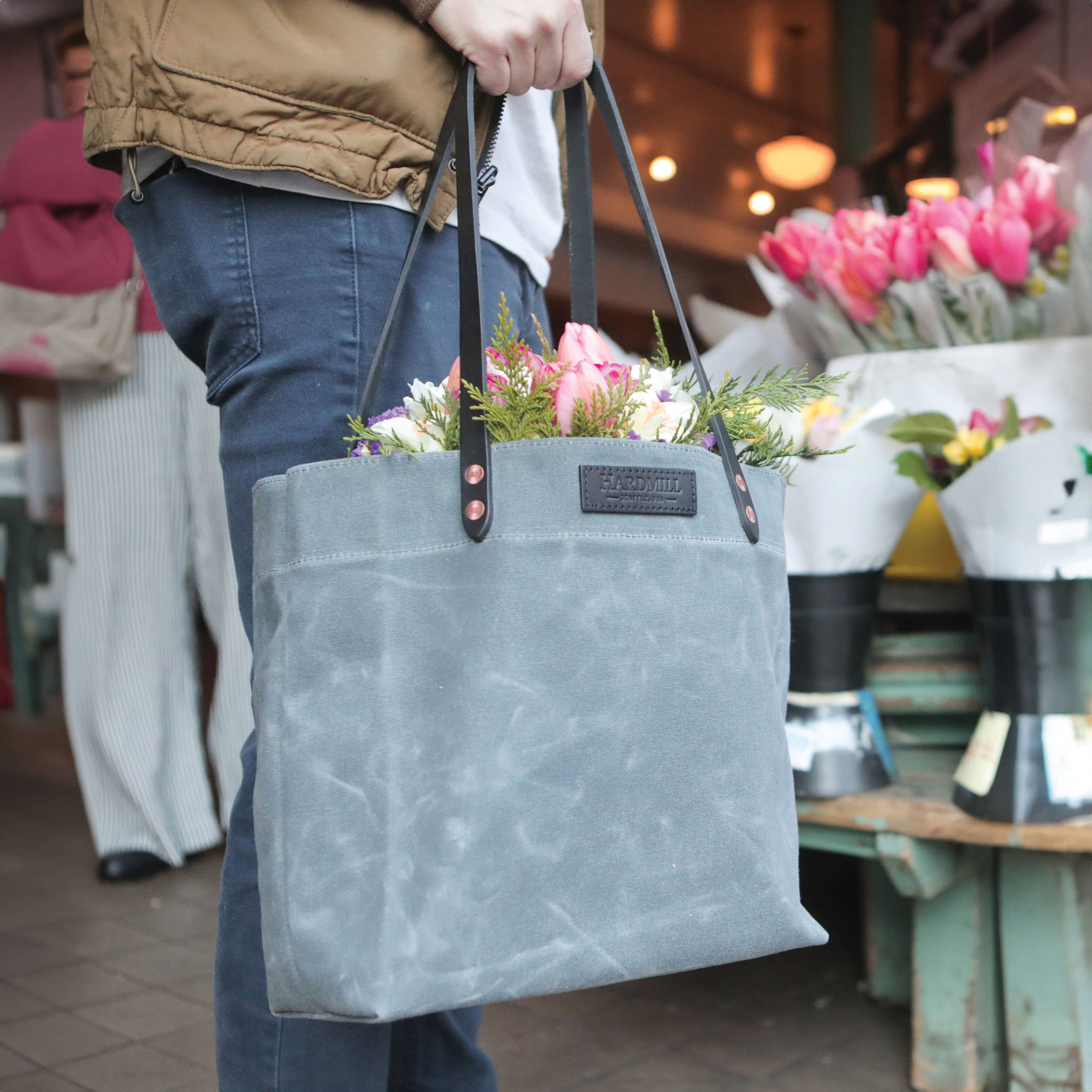 Hardmill – wholesale Tote bag – Women's – Waxed Canvas Market Tote2