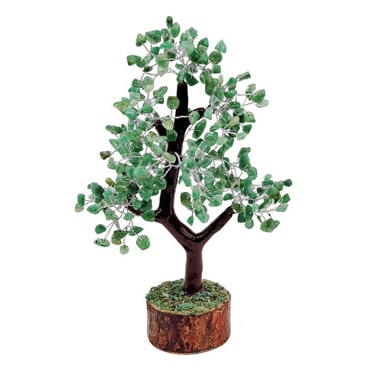 Lykkens træer Grøn Aventurin 300 sten 21 cm for engroshandel hos Artisans de Madagascar