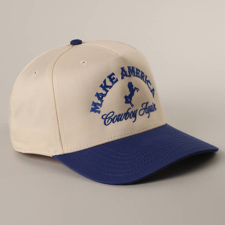 Fashion City - Wholesale Trucker Hat - Unisex - MAKE AMERICA COWBOY AGAIN Embroidered Trucker Hat8