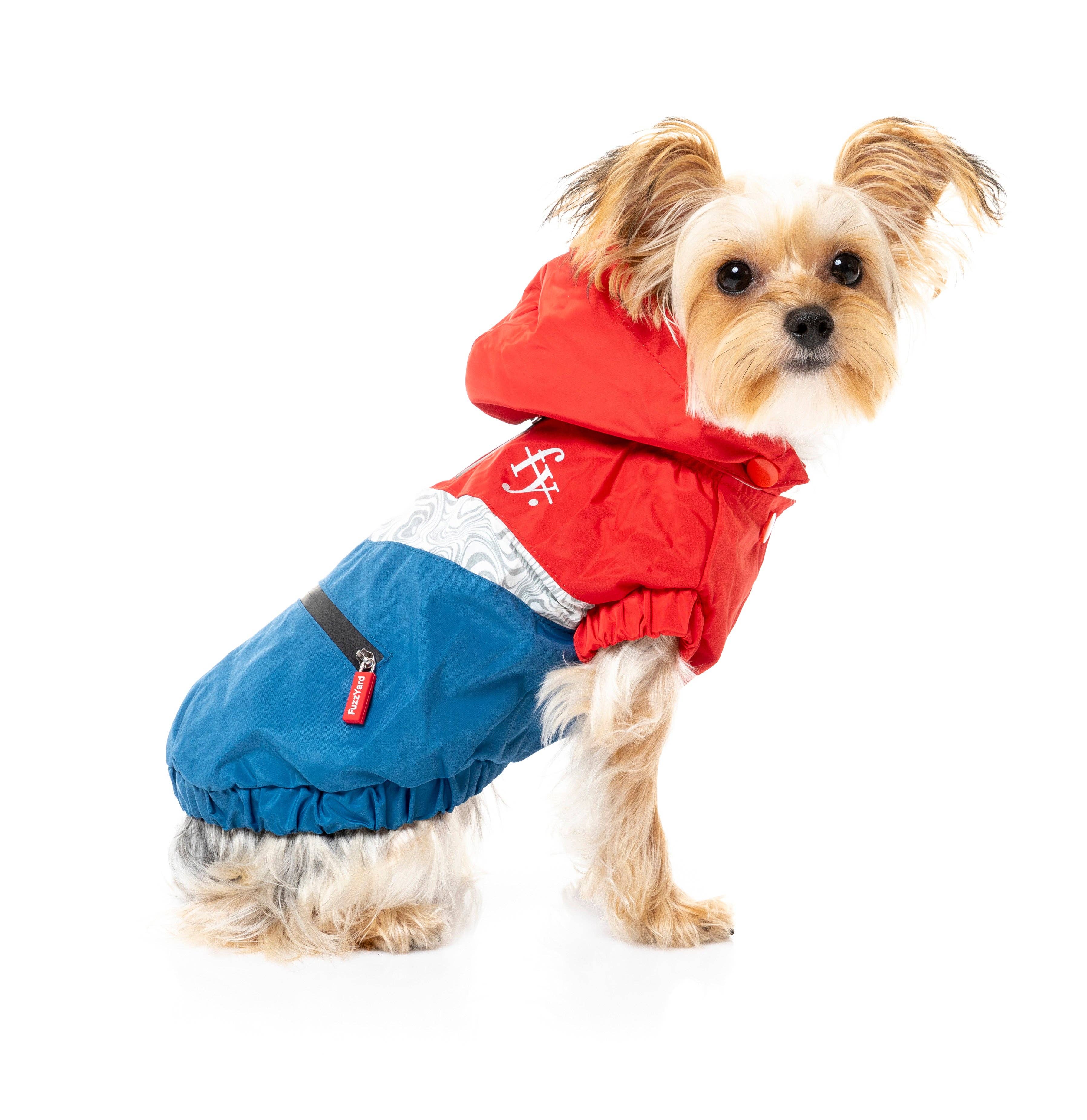 In Vogue Pets – wholesale Pet raincoat – Dog – The Seattle Raincoat - Red & Blue - SPECIAL OFFER!2