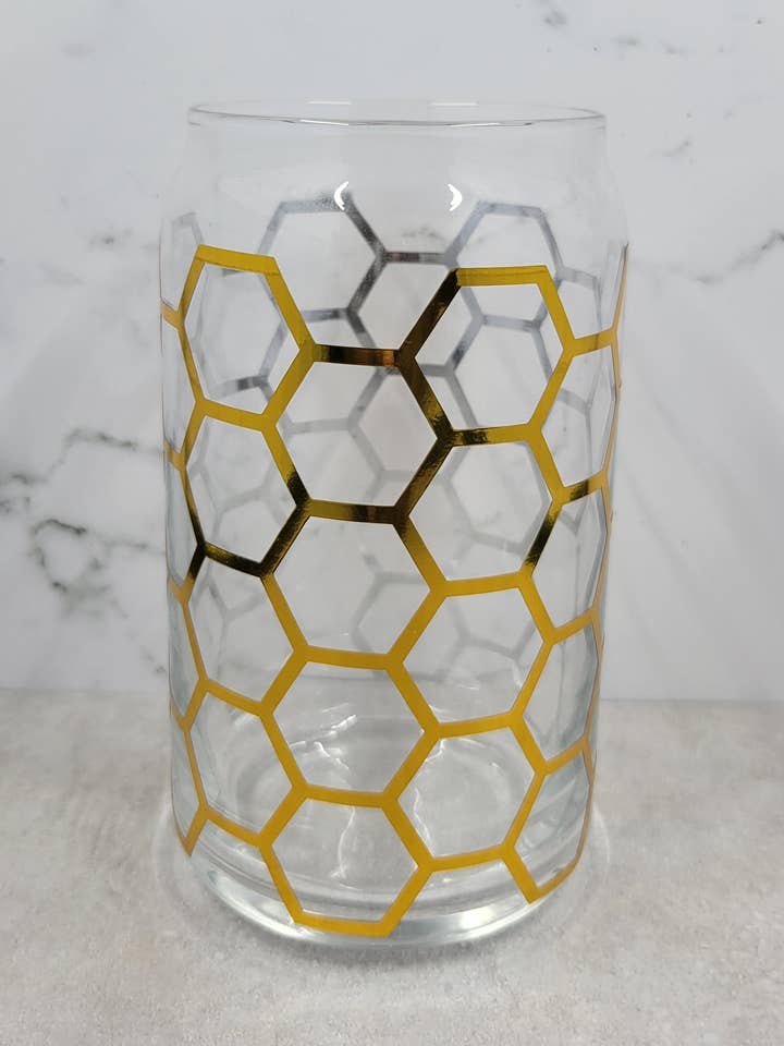 Boîte en verre Honeycomb pour la vente par Handmade by Haile
