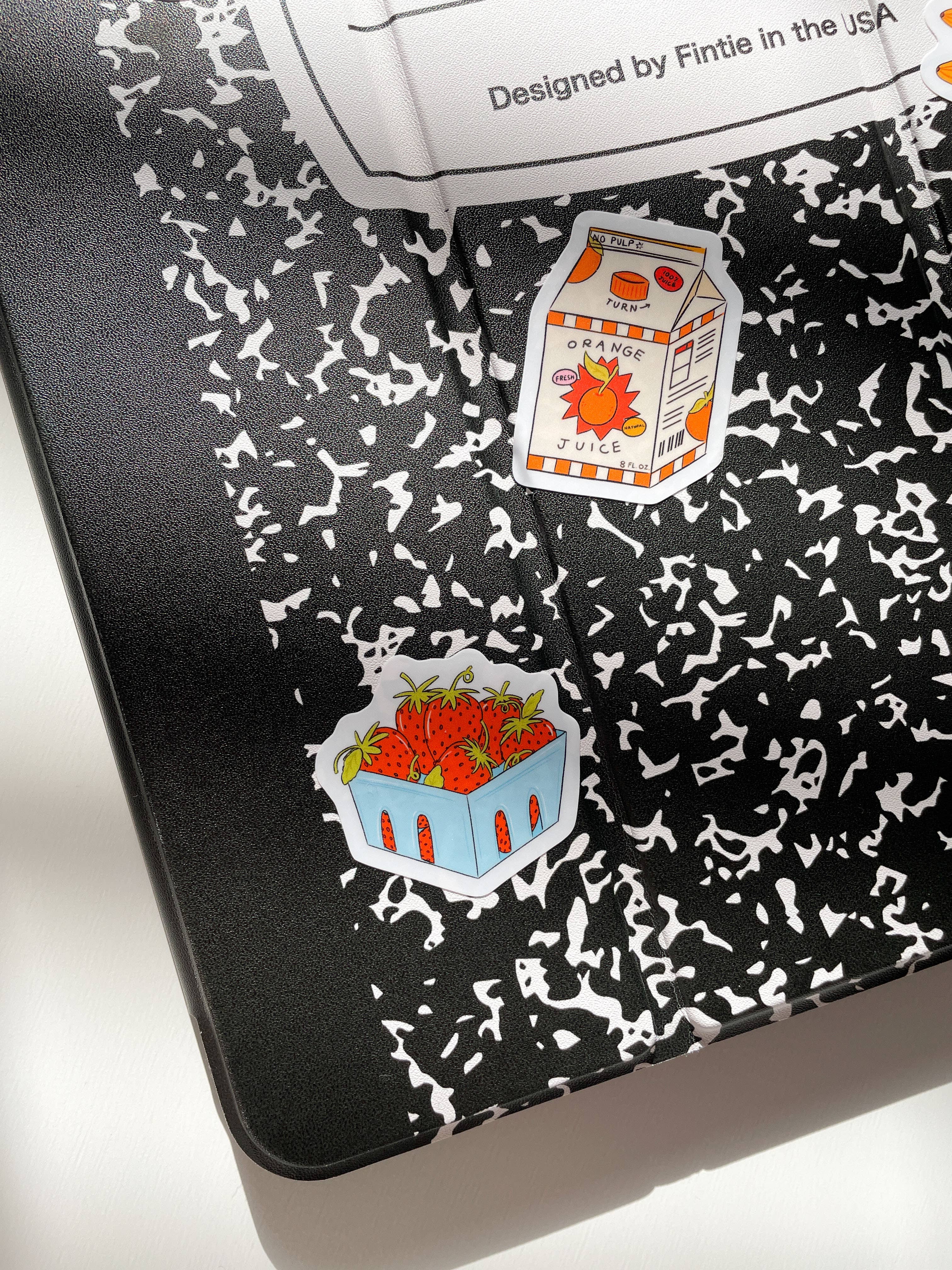 With Love, Coral - Wholesale Sticker - Basket of Strawberries Sticker3