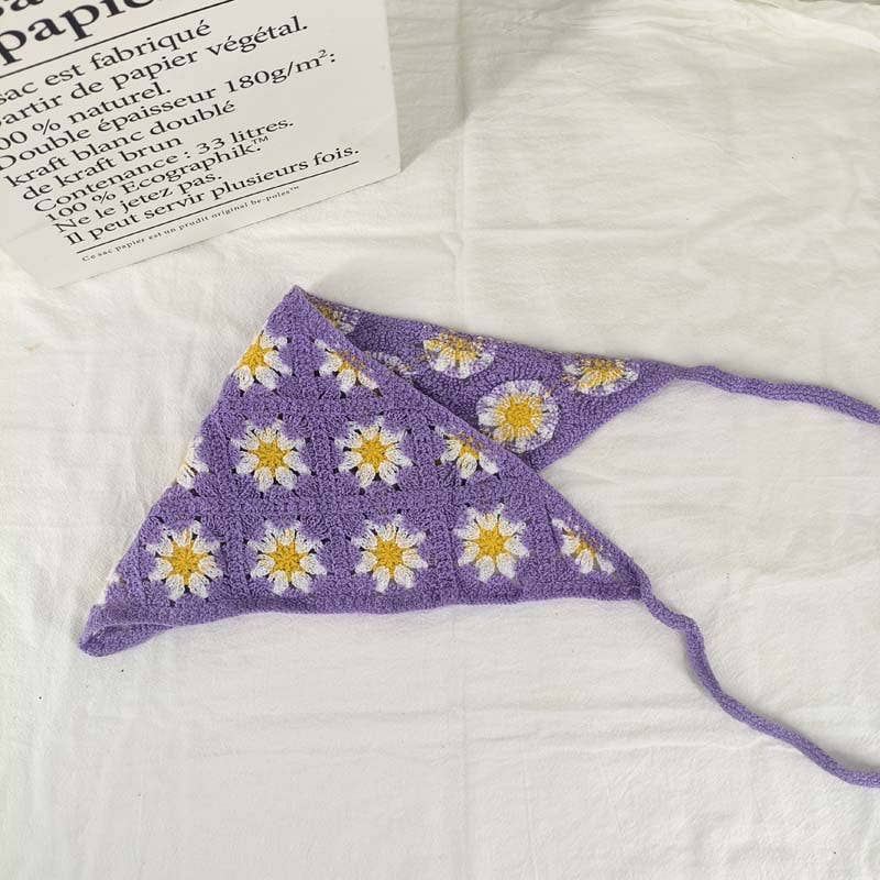 MKS America - Wholesale Bandana - Women's - Cherry Strawberry Floral checkered Crochet Bandana -56colors37