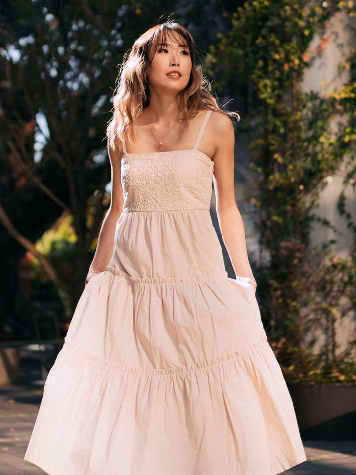 Kaasida | Women Fashion Boutique - Wholesale Dress - Women's - Zaafira Tiered Midi Dress11