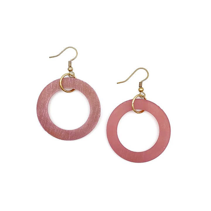 Anju Jewelry - Wholesale Dangle Earrings - Omala Heliotrope Collection Earrings - Pink Ring
