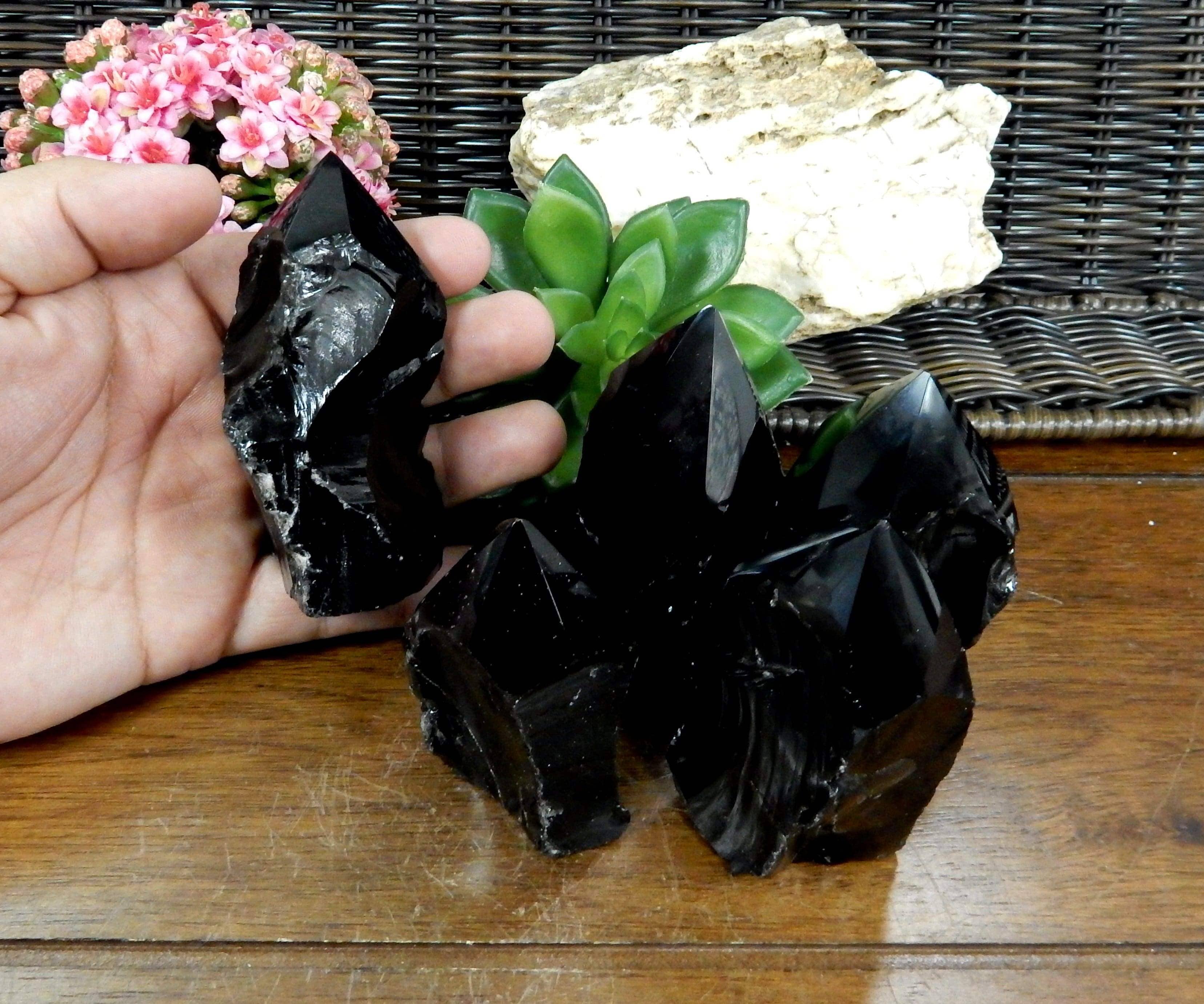 Rock Paradise - Wholesale Spiritual Stone/Crystal - Crystal Black Obsidian Semi Polished Points By Weight7