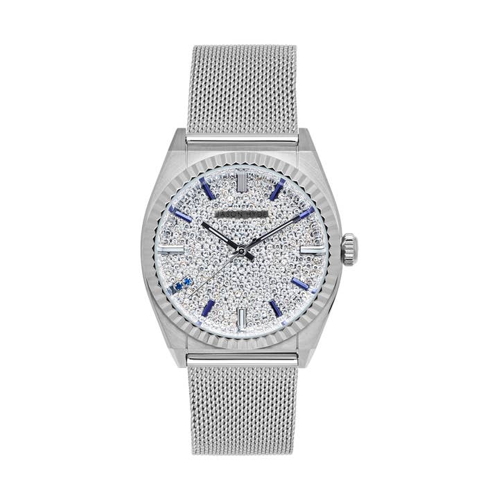 #RUBY -EIGHT | 36MM UR SØLV BANE URSKIVE - MESH REM for engroshandel hos JASON HYDE