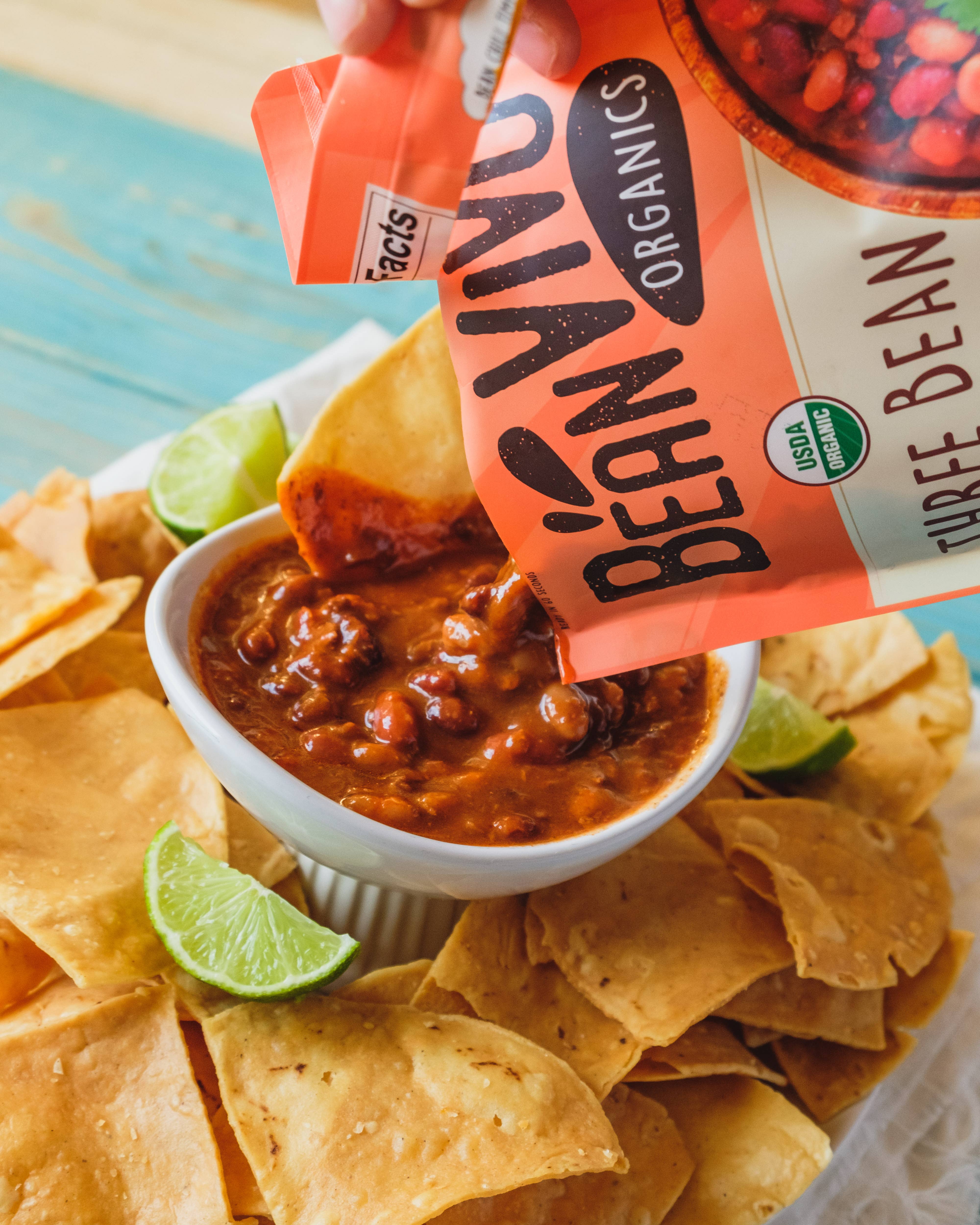 BeanVIVO Organics - Vente Plats préparés à longue durée de conservation - Haricots biologiques - Chili végétalien aux trois haricots (pack de 6)1