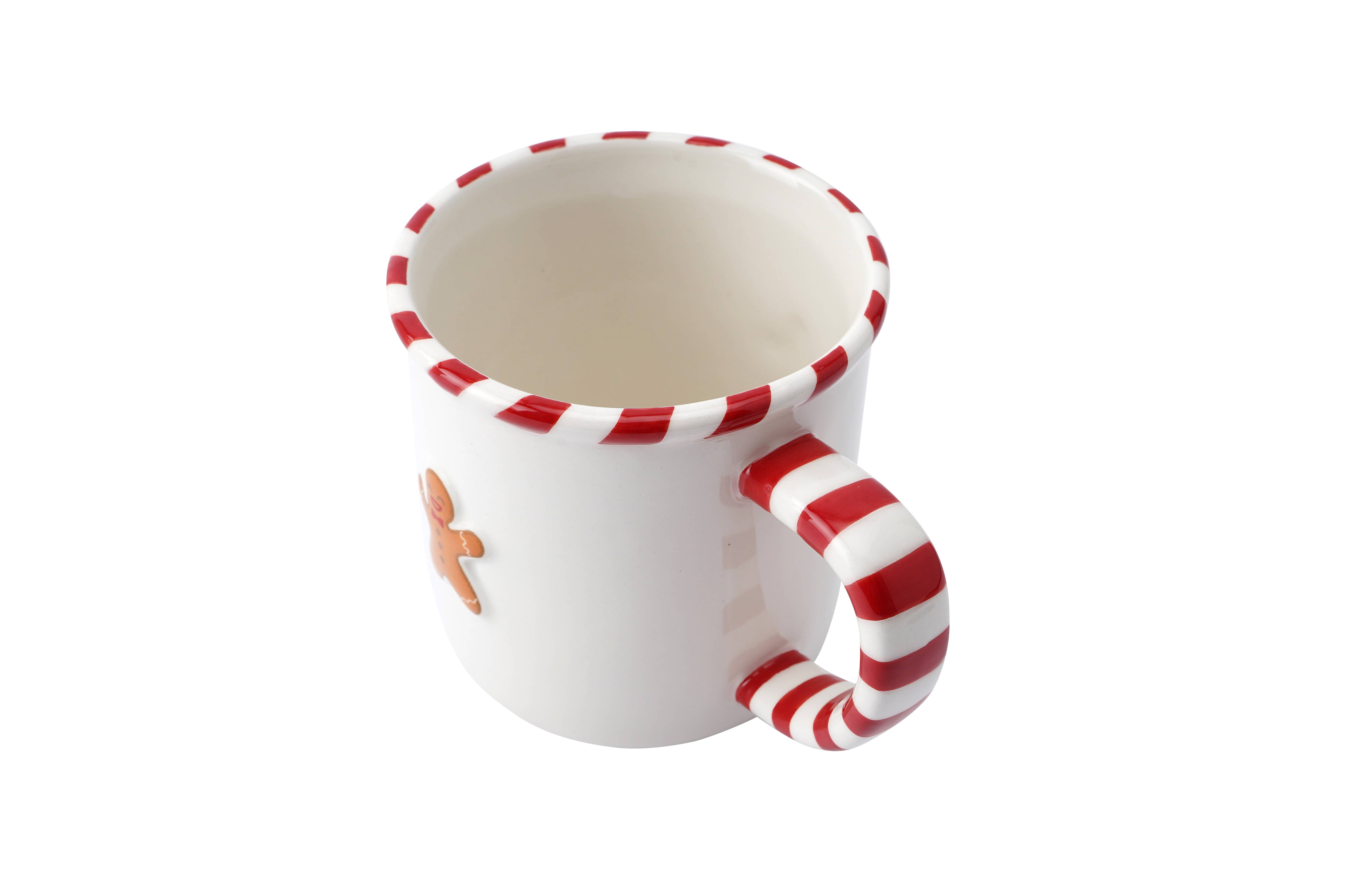 CGB Giftware – wholesale Kaffekoppar – Christmas Gingerbread Man stengodsmugg3