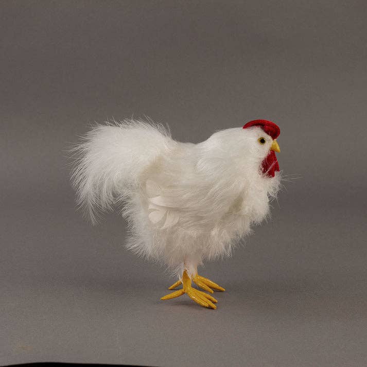 Zucker Feather Products - Vente Figurine décorative - Décoration Coq de Ferme Blanche5