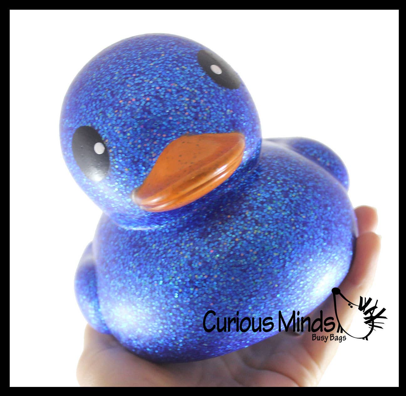 Curious Minds Toys - Wholesale Bath Toy - Baby - 1 Jumbo Glitter Rubber Ducks - Rubber Ducky Duckies - Cute N9