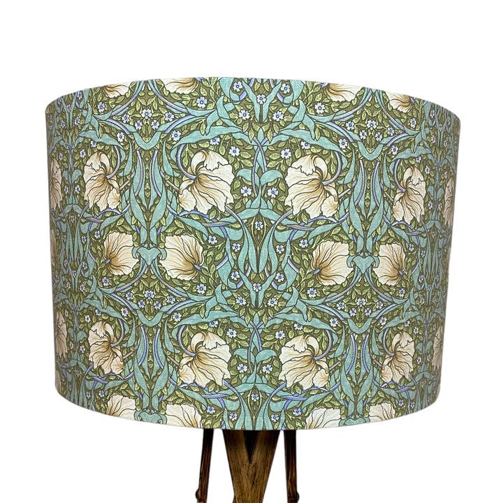 LouSeal Handmade Lampshades - Wholesale Lamp Shade - William Morris Pimpernel Green Handmade Lampshade1