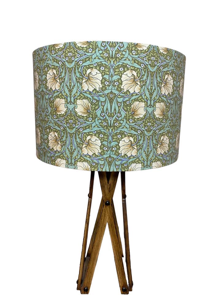 William Morris Pimpernel Green Handmade Lampshade for wholesale by LouSeal Handmade Lampshades