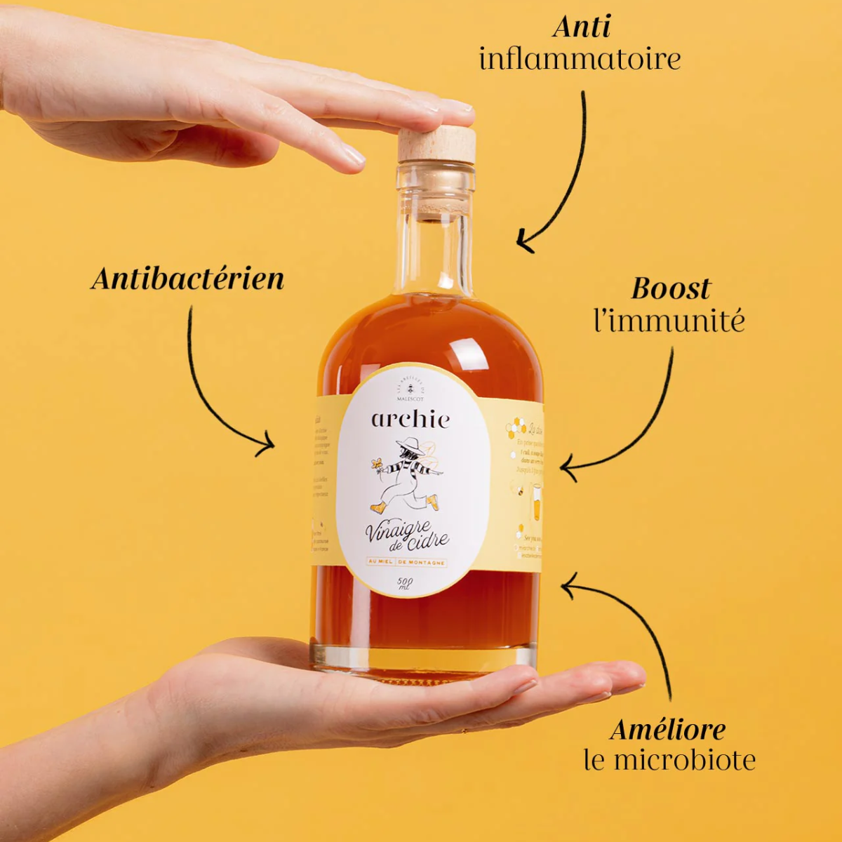 Les Abeilles de Malescot - Wholesale Oral Supplement/Vitamin - Organic Apple Cider Vinegar with organic Mountain Honey2