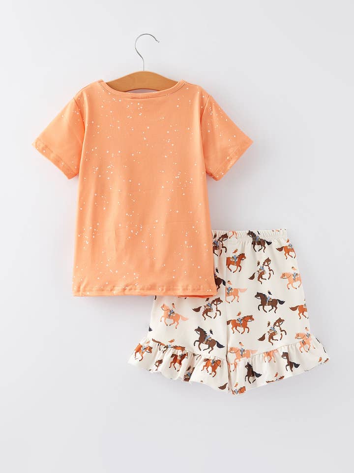 Rylee Faith Designs - Vente Ensemble haut et short – enfant - Ensemble Imprimé Filles Occidentales1