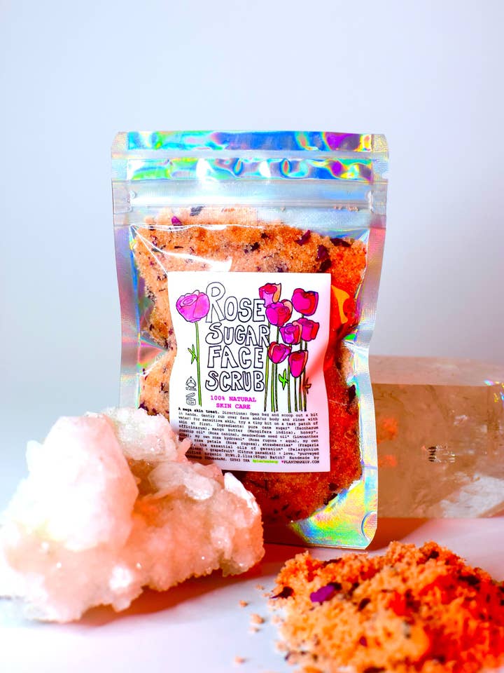 ROSE sugar FACE SCRUB for wholesale by Garden Naked