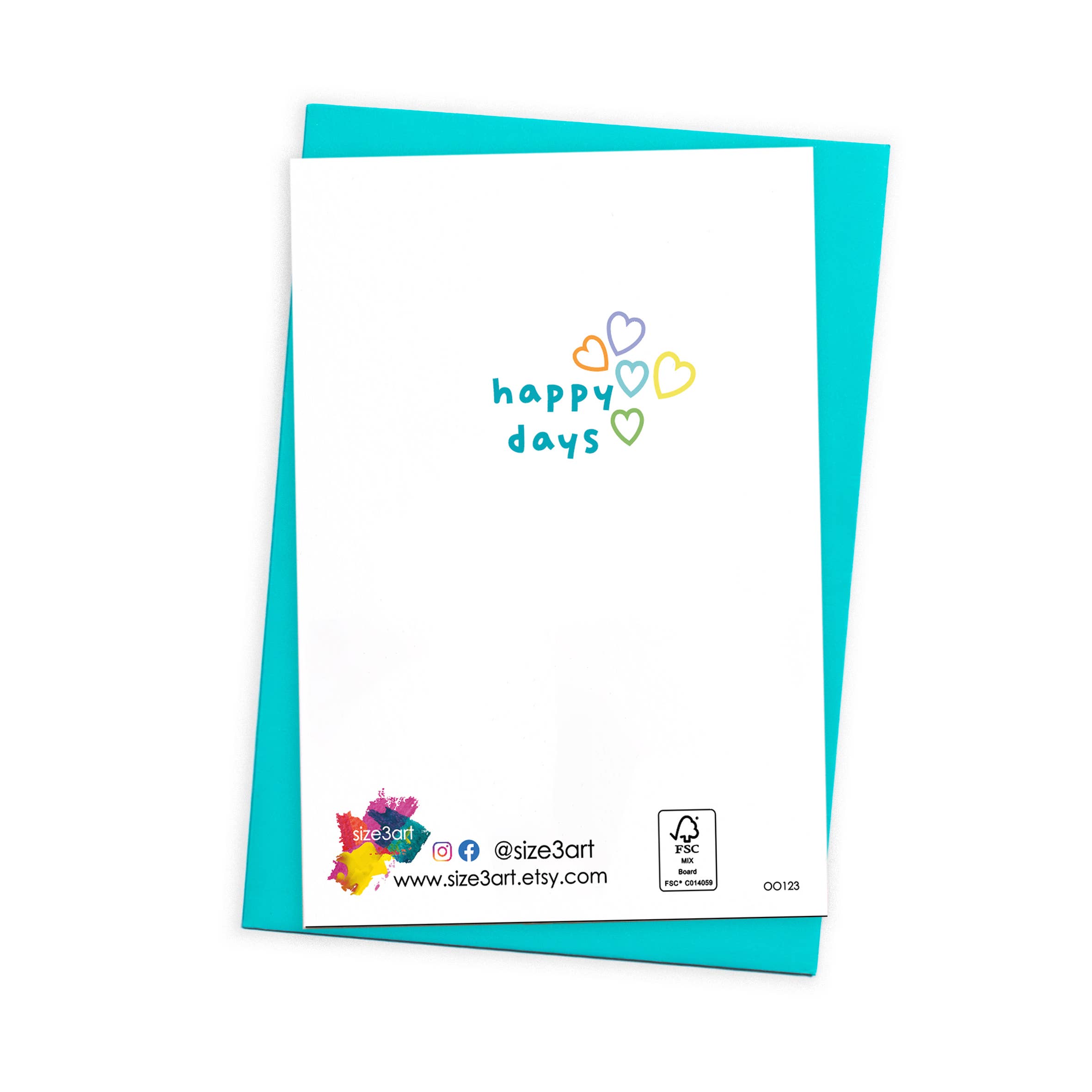 size3art - Wholesale Baby Card - Adoption Card / New Baby Card with Coloured Envelope1