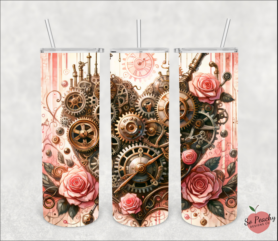 So Peachy Designs - Vente Gourde/bouteille isotherme - Gobelet Steampunk pour la Saint-Valentin, Cyberpunk, Coupe de science-fiction1