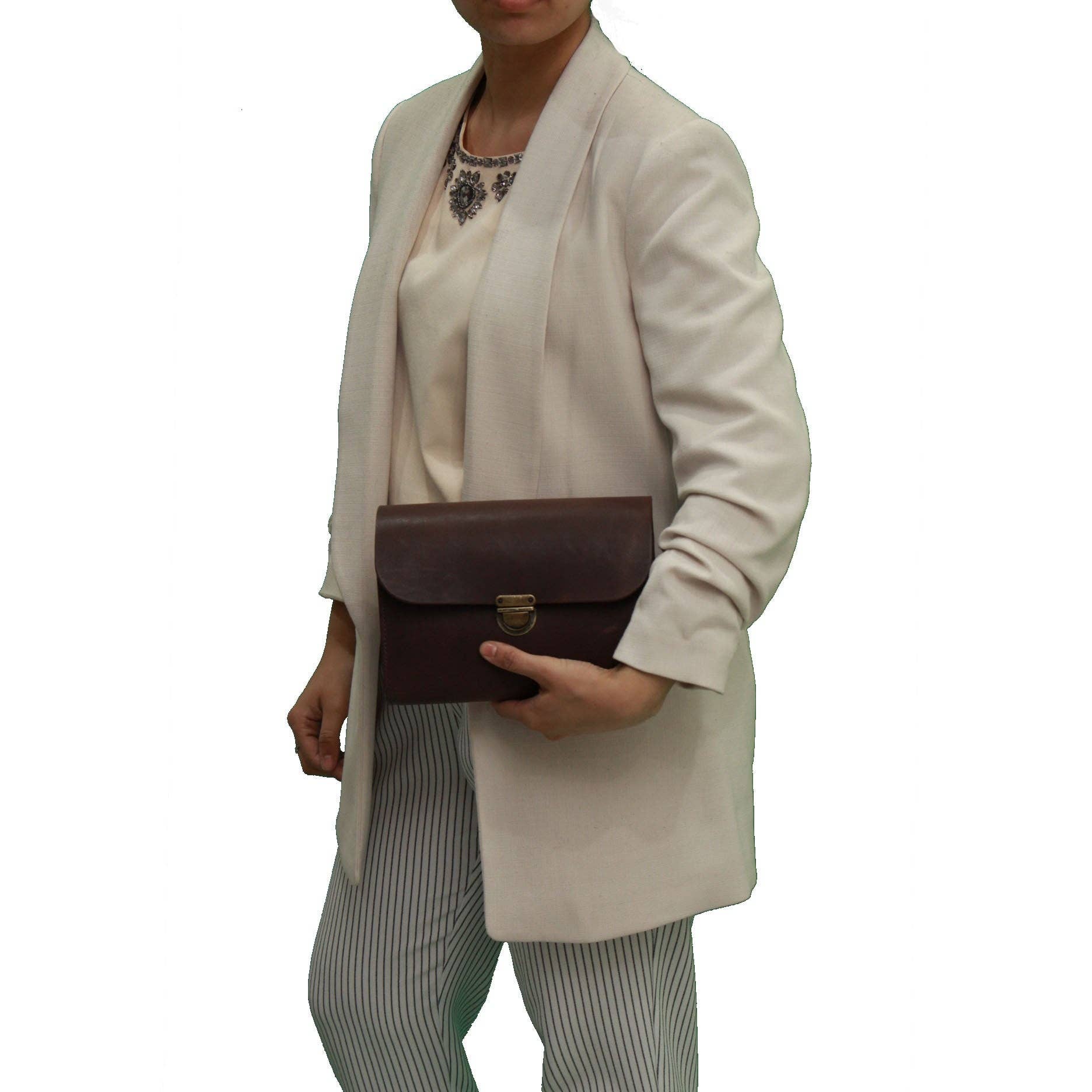 Ranger Brown Leather Satchel - Leilani for wholesale on Faire4