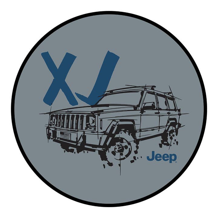 Sticker - Jeep® XJ - Round for wholesale by Detroit Shirt Co.