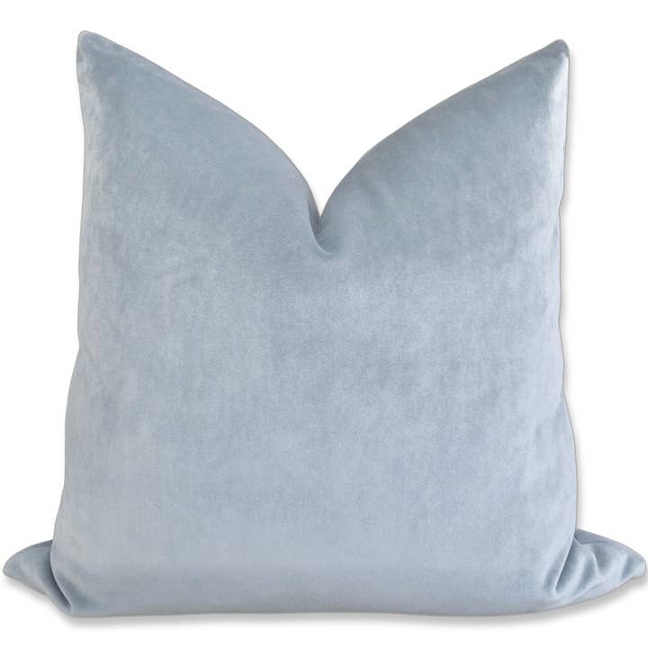 PLUSH Velvet Pillow Cover - Dusty Blue for wholesale by Willa Skye Home